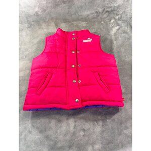 Puma Vest Girl's 3T Pink and Purple puffer vest Full Zip